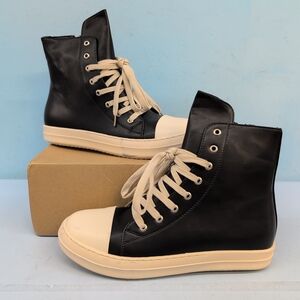 Kluolandi High Top Women's Sneakers Shoes Size 46 Black & White